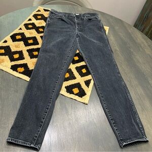 Madewell 10” High Riser Skinny Skinny Jeans Womens Size 31 Dark Denim Stretch